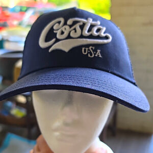 Costa USA Men's Solid Blue Baseball Cap Hat, One Size Fits Most